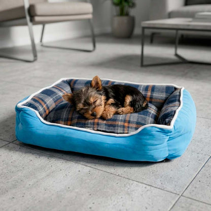 CAMA RECTANGULAR P/MASCOTA 42X30 CUADROS LH-5166