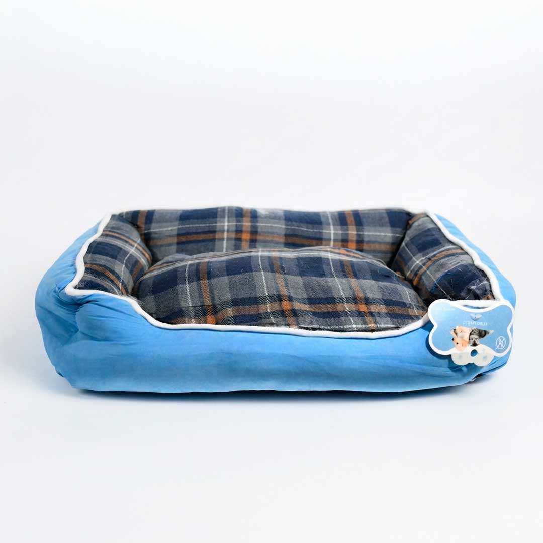 CAMA RECTANGULAR P/MASCOTA 42X30 CUADROS LH-5166