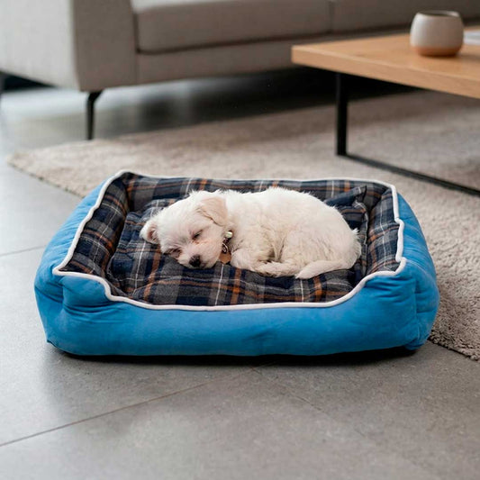CAMA RECTANGULAR P/MASCOTA 53X45 CUADROS LH-5167