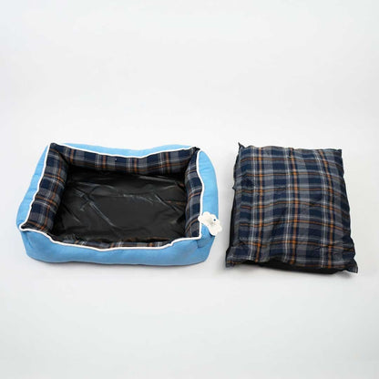 CAMA RECTANGULAR P/MASCOTAS 63X55 CUADROS LH-5168