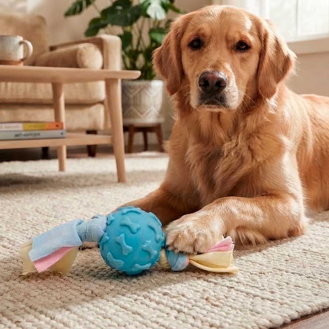 PELOTA MORDEDORA DE GOMA PARA MASCOTA LH-5137