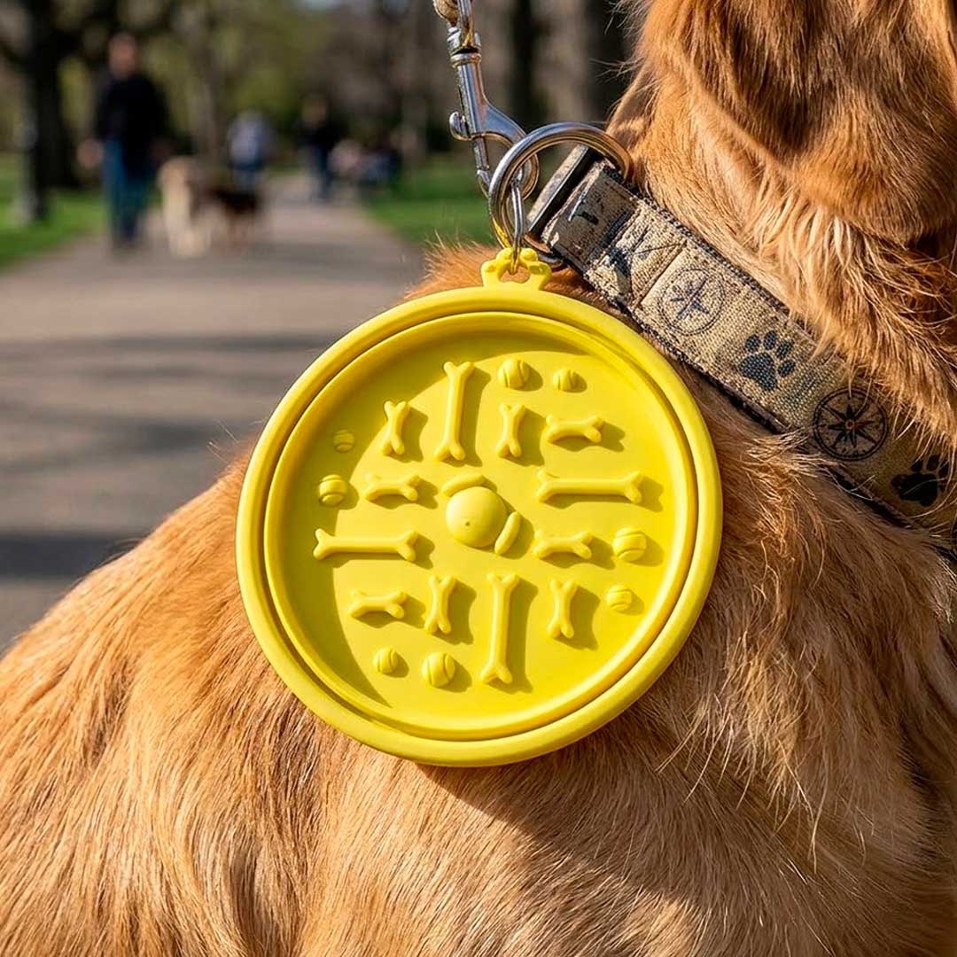 PLATO GOMA PLEGABLE CHICO MASCOTAS C/MOSQ  LH-5145
