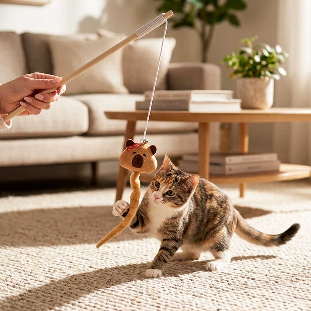 JUGUETE INTERACTIVO P/GATOS TIPO VARITA LH-5177