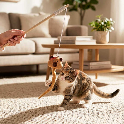JUGUETE INTERACTIVO P/GATOS TIPO VARITA LH-5177