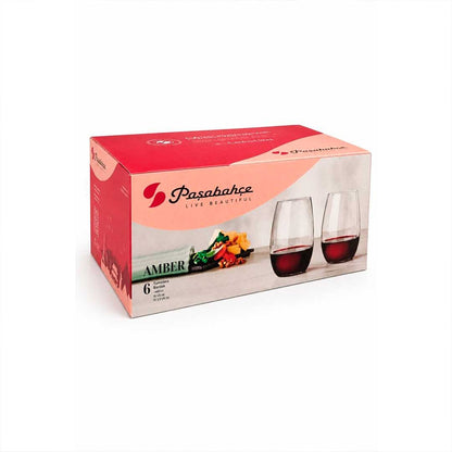 VASO VINO 440CC AMBAR 420858/6G PASABAHCE X6