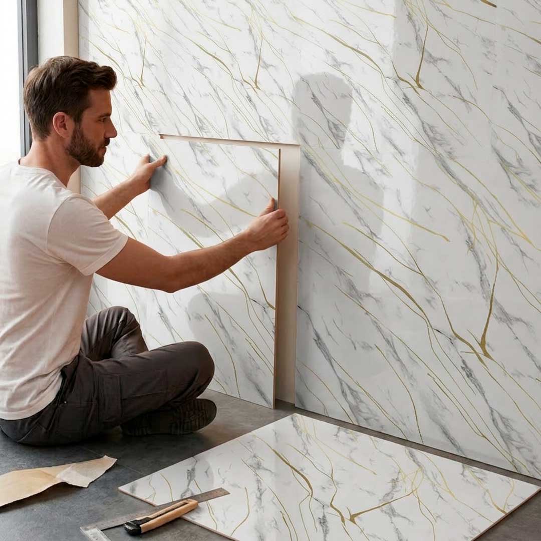 REVESTIMIENTO SIMIL MARMOL BLANCO 60X60CM LH-5637