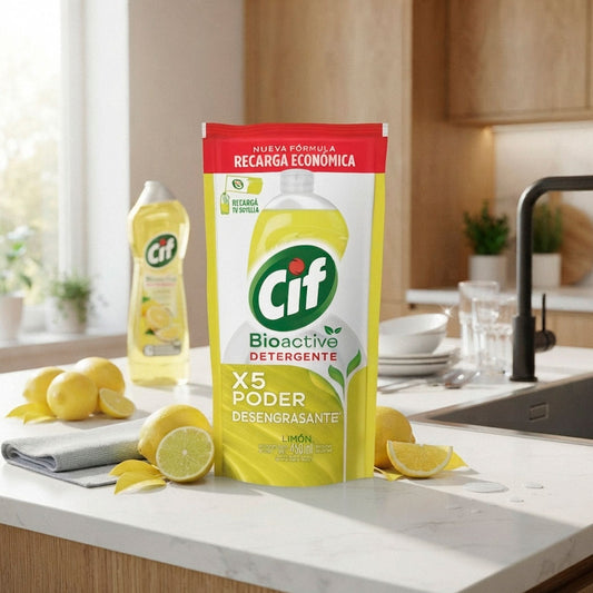 DETERGENTE CIF BIOACTIVE LIMON DOYPACK 450ML
