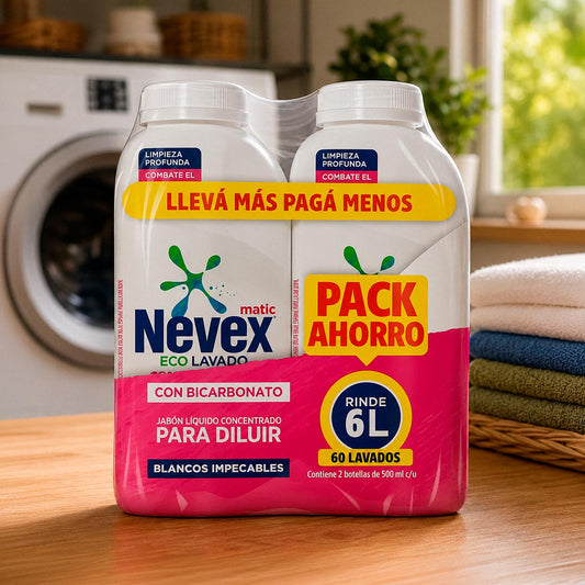 JABON LIQUIDO NEVEX PARA DILUIR X2 PACK AHORRO