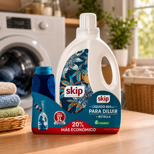 JABON LIQUIDO SKIP DILUIR BOTELLA + BOTELLA