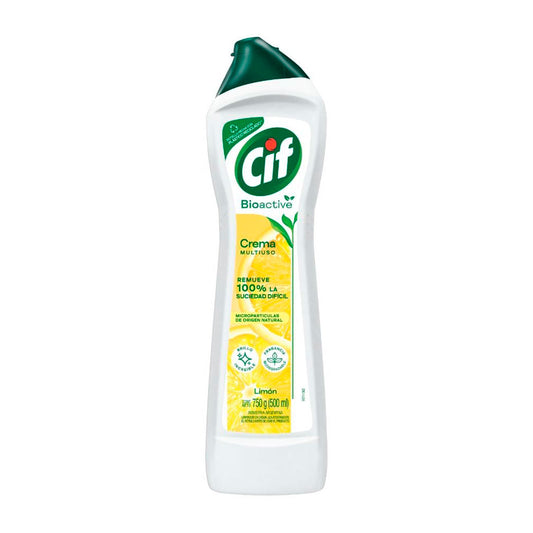 LIMPIADOR  CIF ABRASIVO CREMA LIMON MULTIUSO 750
