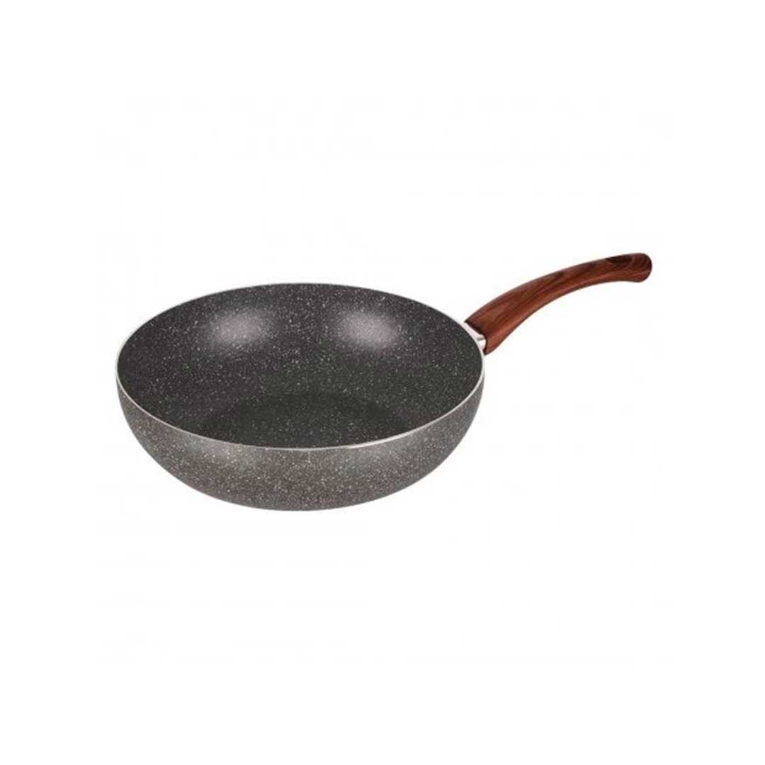 WOK 28CM ALUM. NATURAL MARBLE INDUC BL-3384