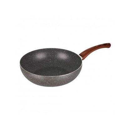 WOK 28CM ALUM. NATURAL MARBLE INDUC BL-3384
