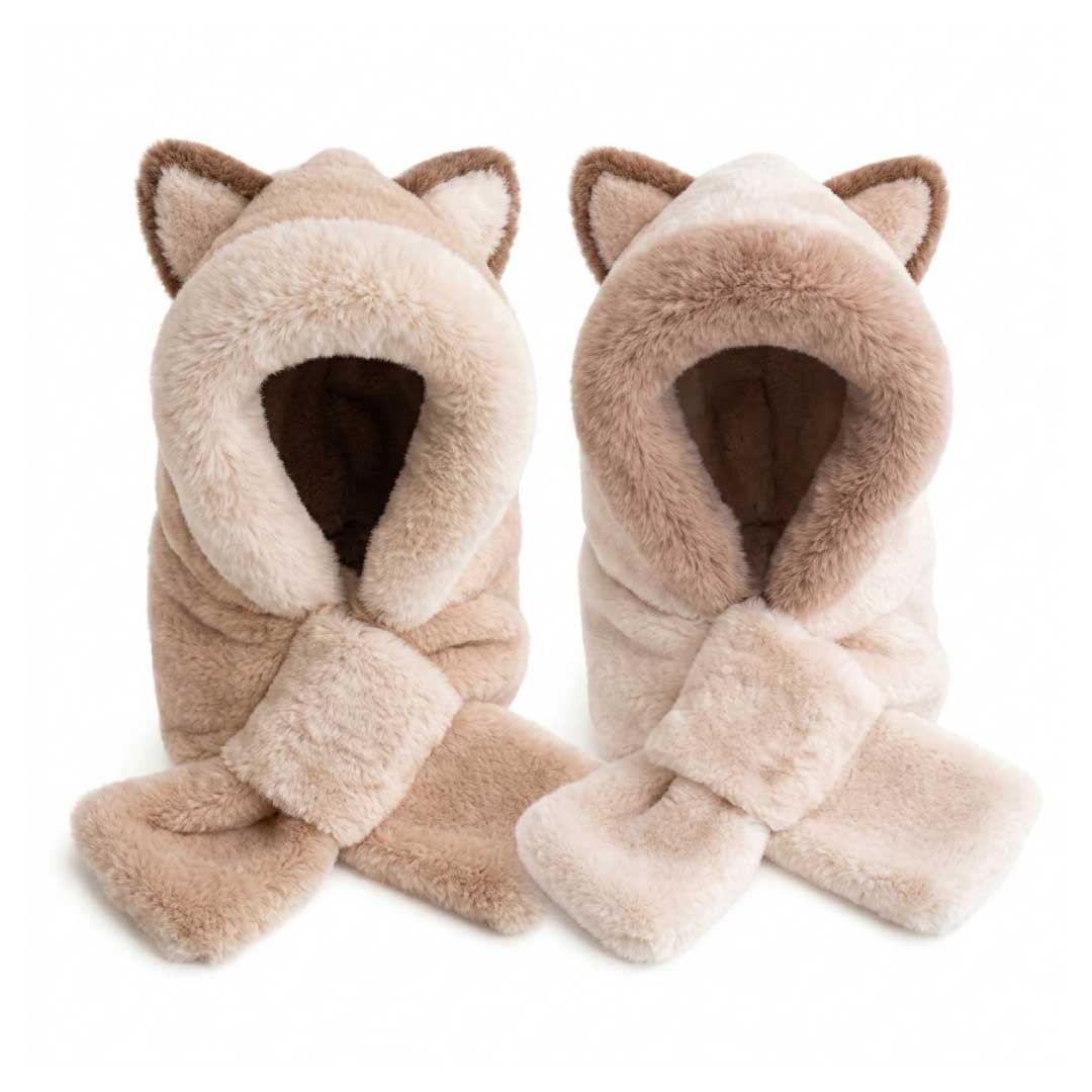 GORRO BUFANDA PELUCHE JUVENIL OREJAS BEI HU0706