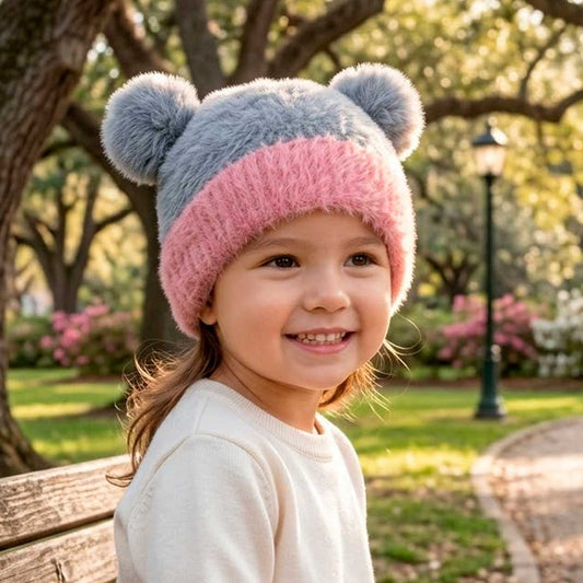 GORRO TEJIDO INFANTIL OREJITAS COLORES HU0615