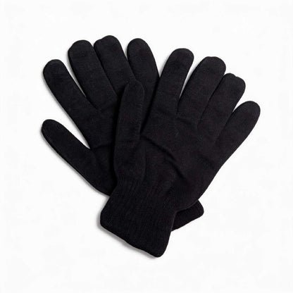 GUANTE DE ADULTO LISO NEGRO HU0443