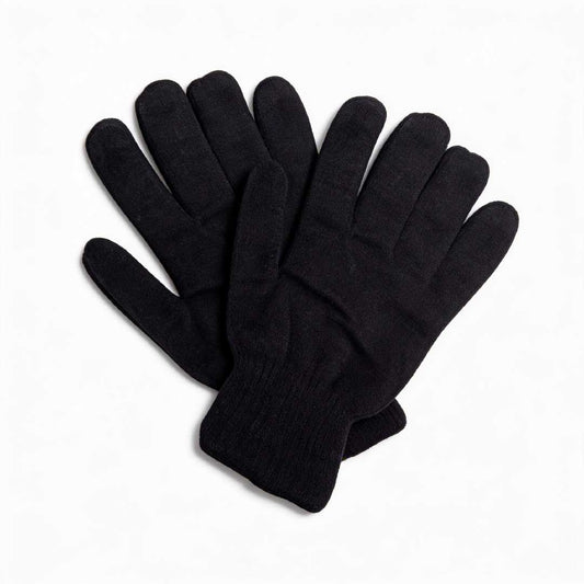GUANTE DE ADULTO LISO NEGRO HU0443