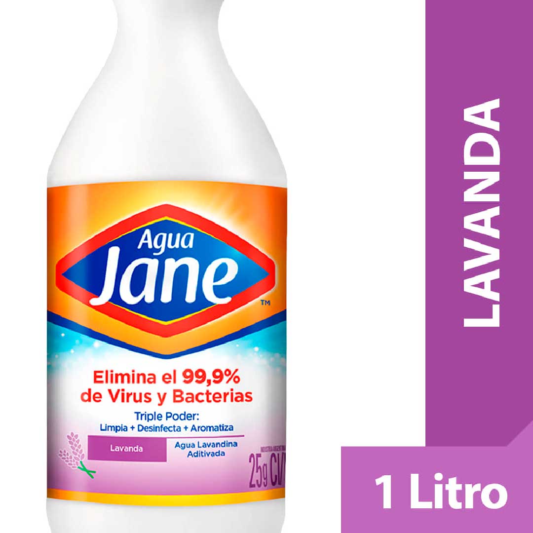 LAVANDINA AGUA JANE TRIPLE PODER LAVANDA 1LT.