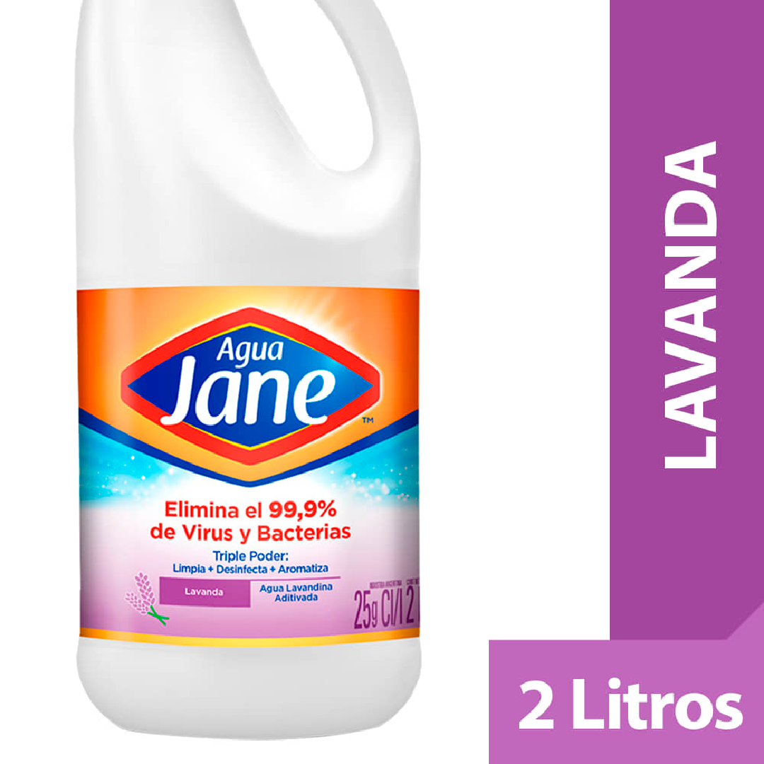 LAVANDINA AGUA JANE TRIPLE PODER LAVANDA 2LTS.