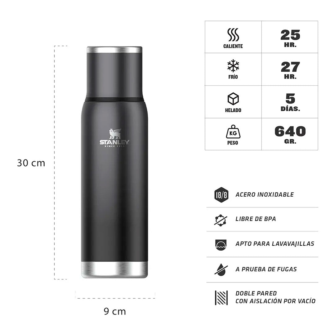 TERMO STANLEY TO GO 0,75 LT GRAFITO/NEGRO