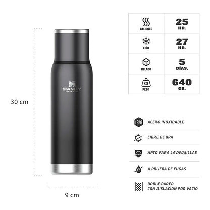 TERMO STANLEY TO GO 0,75 LT GRAFITO/NEGRO