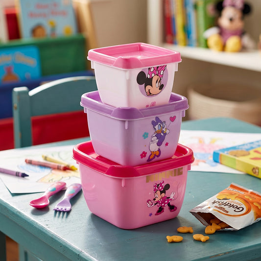 VIANDA PLASTICO X3 CONNECT MINNIE 6190