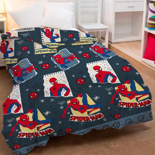 COLCHA 140X220 ULTRA SPIDER 4136 AZUL