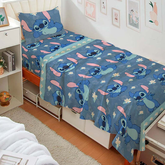 JUEGO SABANAS MIC 1PLAZA STITCH 4140 AZUL