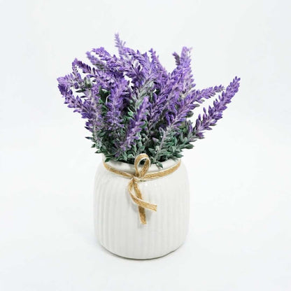 PLANTA ARTIFICIAL LAVANDA MACETA CERAMICA LH-5785