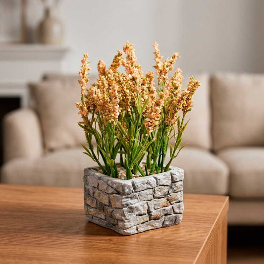 PLANTA ARTIFICIAL C/MACETA SIMIL PIEDRA H-5795