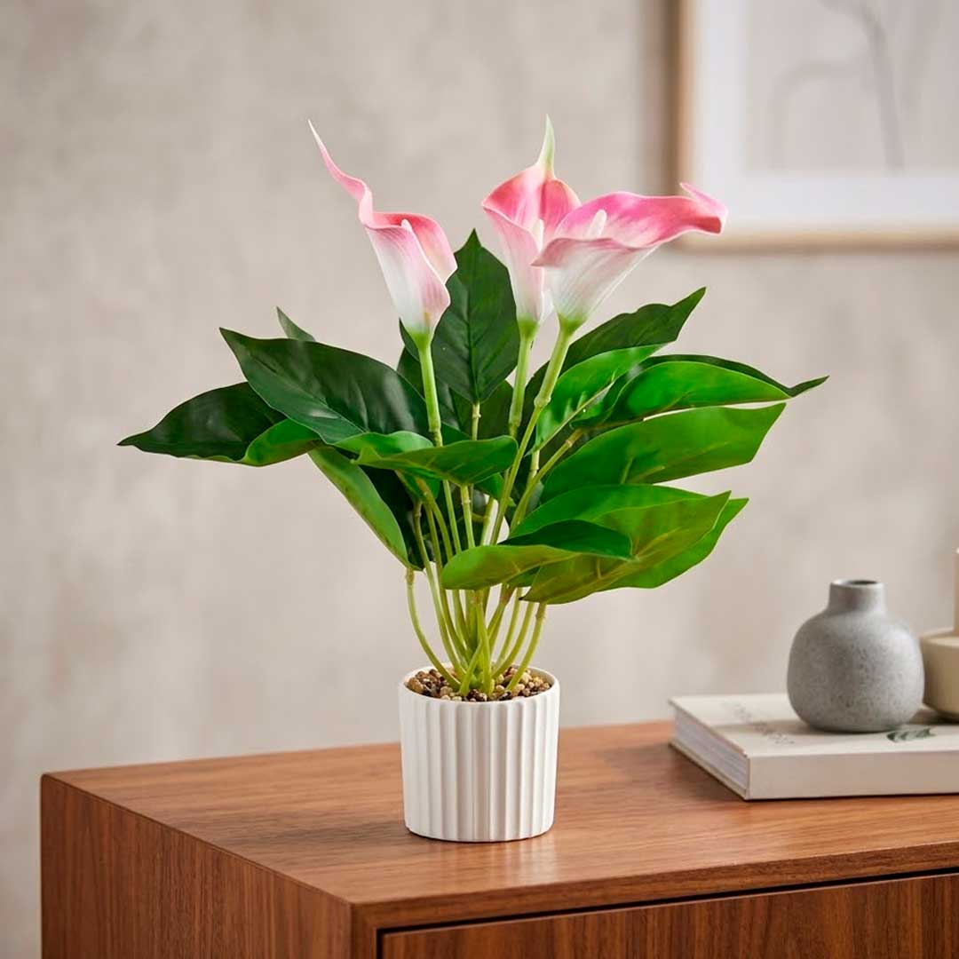PLANTA ARTIFICIAL LIRIO DE LA PAZ C/MACETA LH-5798