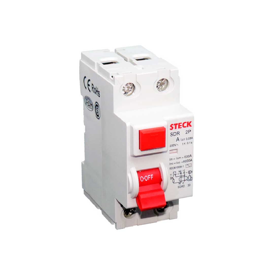 LLAVE DIFERENCIAL STECK 2P 63A 30MA SDR26330