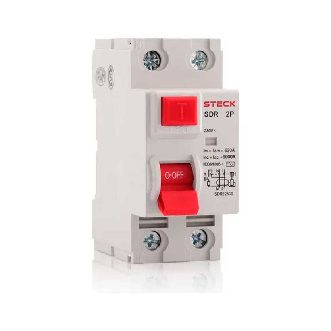 LLAVE DIFERENCIAL STECK 2P 63A 30MA SDR26330