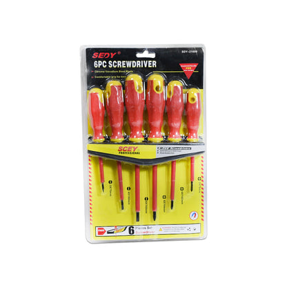 DESTORNILLADOR 6PZ MANGO AISLADO SEDY  LH-419