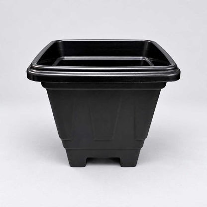 MACETA CUADRADA NEGRA 16LT 32*34CM