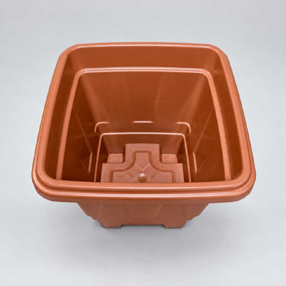MACETA CUADRADA TERRACOTA 16LT 32*34CM