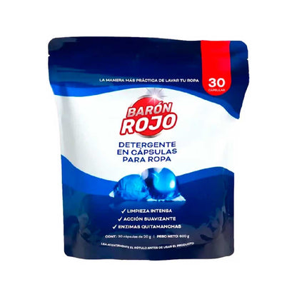 CAPSULAS PARA LAVARROPAS BARONROJO 30UN 6041