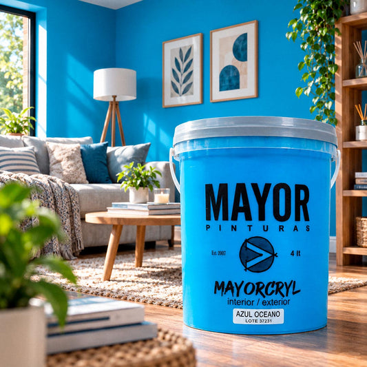 LATEX ACRILICO INTERIOR MAYORCRYL AZUL OCEANO 3.6L