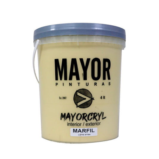 LATEX ACRILICO INTERIOR MAYORCRYL MARFIL 3.6L