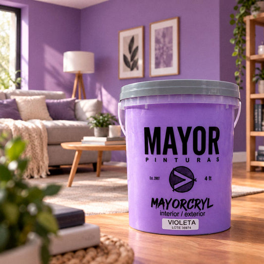 LATEX ACRILICO INTERIOR MAYORCRYL VIOLETA 3.6L