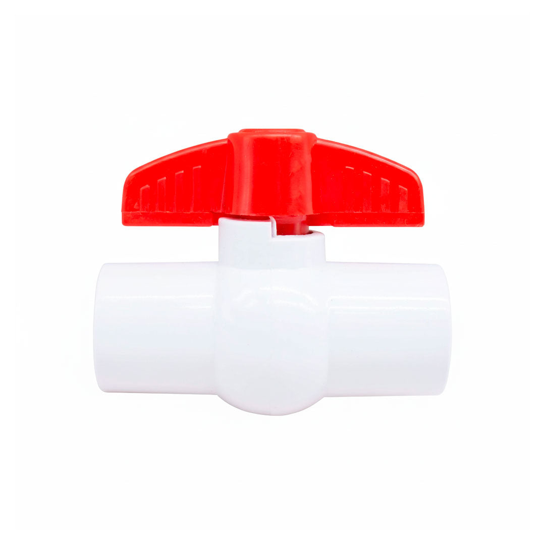 LLAVE DE PASO 1/2″ PLASTICA BLANCA/ROJA LH-763