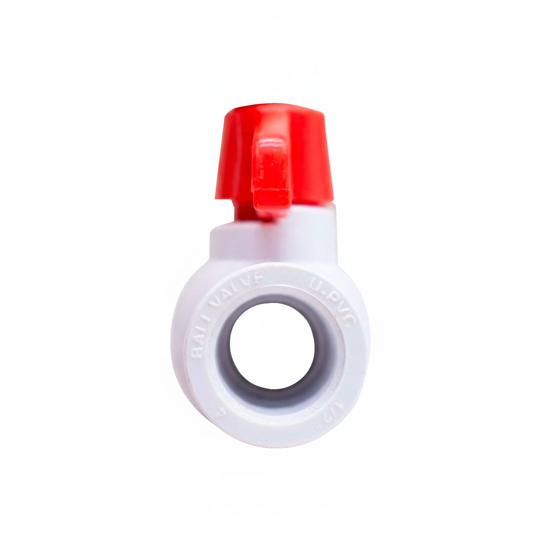 LLAVE DE PASO 1/2″ PLASTICA BLANCA/ROJA LH-763