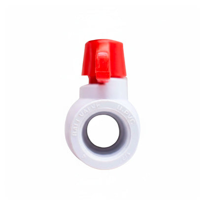LLAVE DE PASO 1/2″ PLASTICA BLANCA/ROJA LH-763