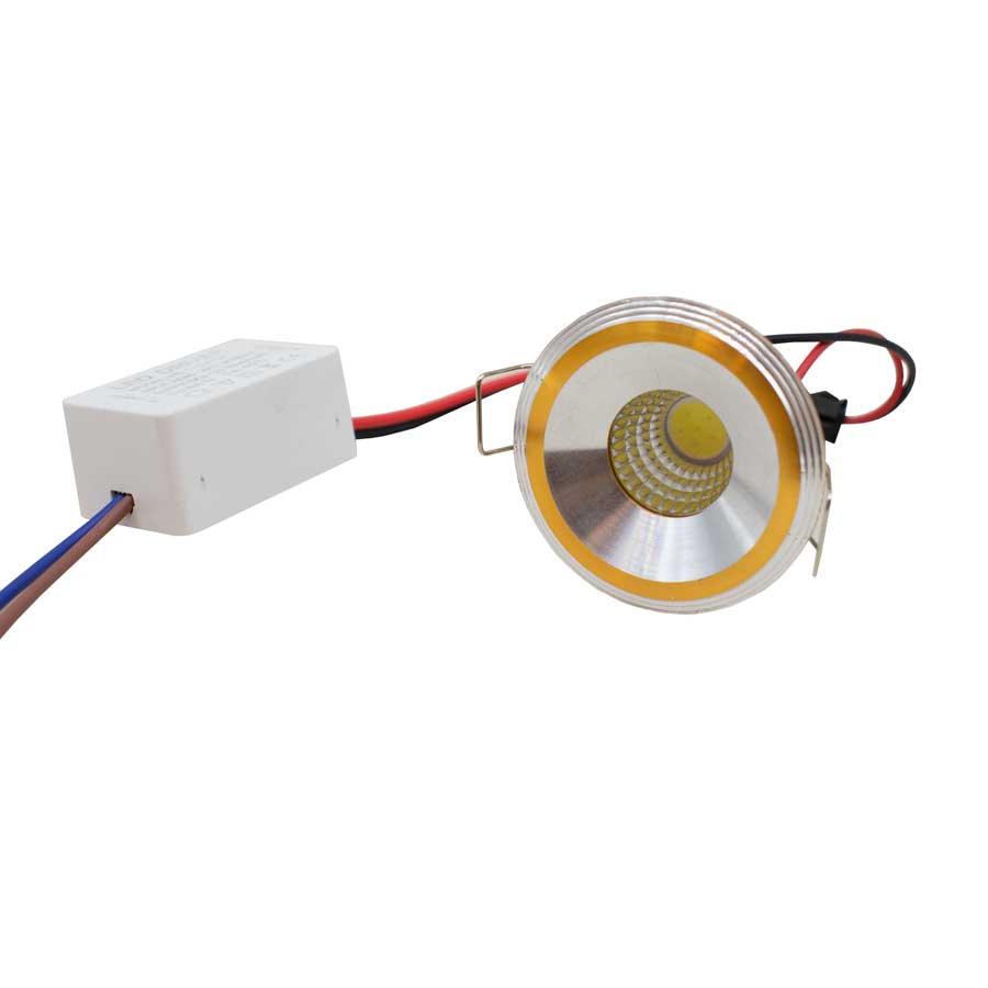 SPOT LED FIJO 3W 5CM COLOR PLATEADO LH-1908
