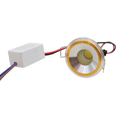 SPOT LED FIJO 3W 5CM COLOR PLATEADO LH-1908
