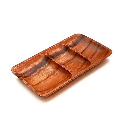 COPETINERO RECT. SELECTA 3 DIV MADERA 25X14X2.5CM