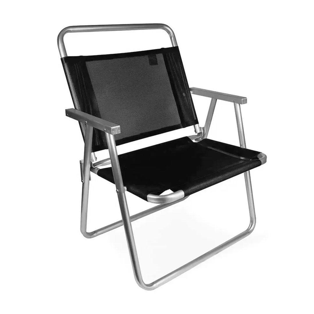 SILLA OVERSIZE ALUMINIO MOR NEGRO