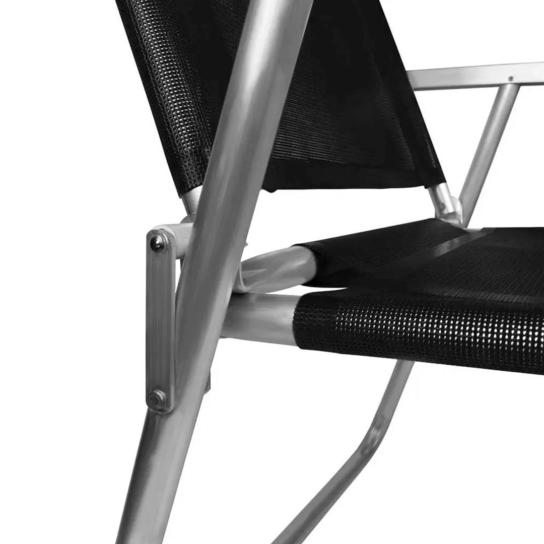 SILLA OVERSIZE ALUMINIO MOR NEGRO