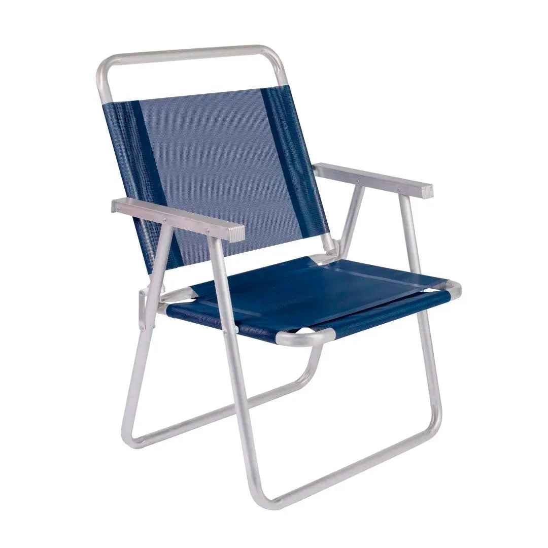 SILLA OVERSIZE ALUMINIO MOR AZUL