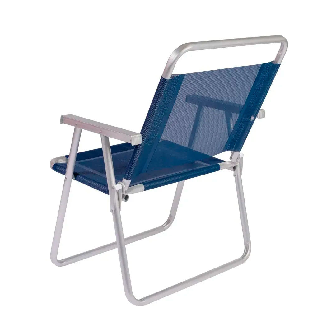 SILLA OVERSIZE ALUMINIO MOR AZUL