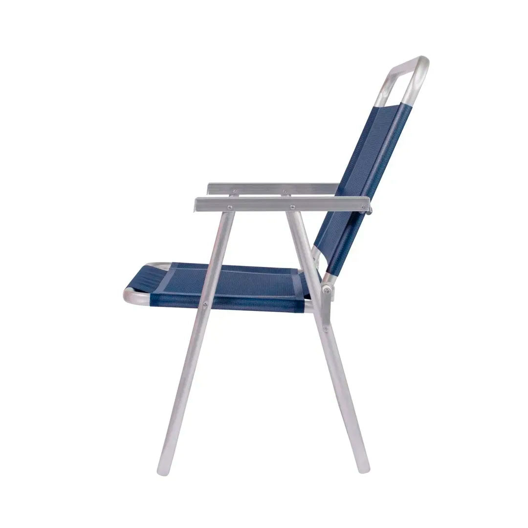 SILLA OVERSIZE ALUMINIO MOR AZUL